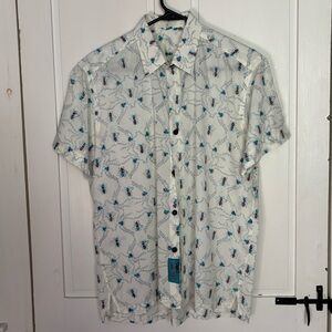 Men's Patterned Shirt by Juli Raja - bee pattern